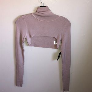 Rose Gold High Neck Crop Top